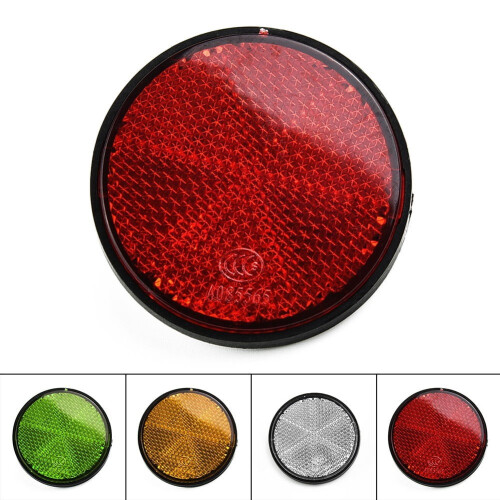 White Bicycle Round Reflector for Night Cycling Safety 10 1