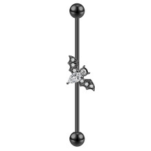 Bat Industrial Barbell Earring for Cartilage Piercing 14G