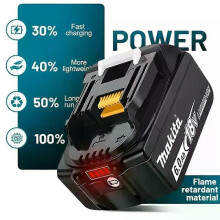 (18V, Onlt Charger no batt) Apply Makita 6Ah/5Ah/3Ah for Makita 18V Battery BL1830B BL1850B BL1850 BL1840 BL1860 BL1815 Replacement Lithium Battery