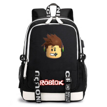 (3, 双肩包) Roblox USB Backpack for Teens Travel Laptop Bag Large Capacity School Bookbag