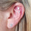 Crystal Stud Earrings Stainless Steel 4 Pairs 7
