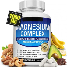 (60 capsules) Complex Magnesium Supplement Capsules High Absorption Promote Sleep and Muscle Relaxation 120 Count