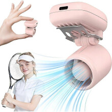 Pink Mini Clip-On Fan, 4-in-1 Portable USB Rechargeable Fan with 3 Speed Settings for Collar Desk Hat Handheld Use, Outdoor Summer Cooling