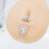 925 Sterling Silver Fish Bone Belly Bar 8mm 4
