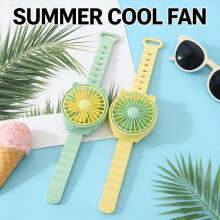 2 Pcs Cute Wrist Fan, Portable Mini Hand Fan with Adjustable Strap, Battery Powered for Outdoor Summer Travel