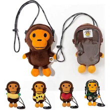 (Basic little monkey-a1, 25*16) Bapex Milo Monkey Kids Shoulder Crossbody Bag Camo Phone Bag Cartoon Street Style