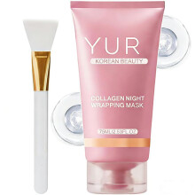 (75ml, Collagen night peel mask) Collagen Night Wrapping Mask Hydrating Moisturizing Face Mask Pore Tightening Deep Cleansing Brightening 100ml