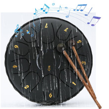 6-Inch 11-Tone Hand Drum Carbon Steel with 2 Sticks Sheet