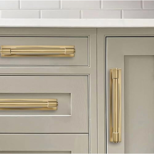 Cabinet Pull Backplates Brushed Gold 5-Pack 2