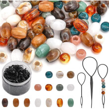 African Hair Beads Kit for Braids Acrylic 112 pcs