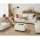 VANACC Sofa Set with Ottoman Beige Chenille 2-Piece 3