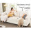 VANACC Sofa Set with Ottoman Beige Chenille 2-Piece 4