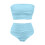 Women's Bandeau Bikini Set Strapless High-Waisted Two-Piece 5