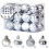 Mini Christmas Tree Ball Ornaments Silver Shatterproof 1