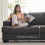 VANACC Modern Sofa Set Grey Bouclé 3-Piece 4