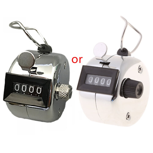 Hand Tally Counter Mechanical Metal 4-Digit