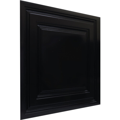 PVC Lay-in Ceiling Tile Black Glossy 2 ft x 2 ft 10 pcs 1