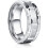 Men's Silver Wedding Ring Brick Pattern Brushed Comfort Fit 2