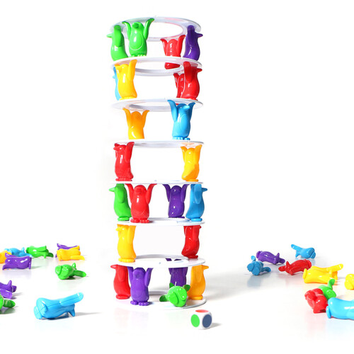 Tower Stacking Game Build Block Toppling Leaning Tower Toy Party