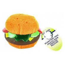 Li'l Pals Plush Hamburger Dog Toy, Hamburger Dog Toy