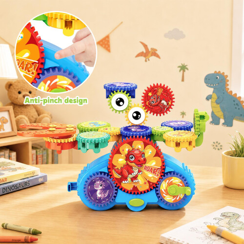 deAO Toys Gear Building Block Stacking Set for Kids 2