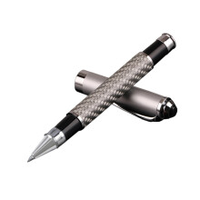 Carbon Fiber Signature Gel Ballpoint Pen Black Ink-Silver