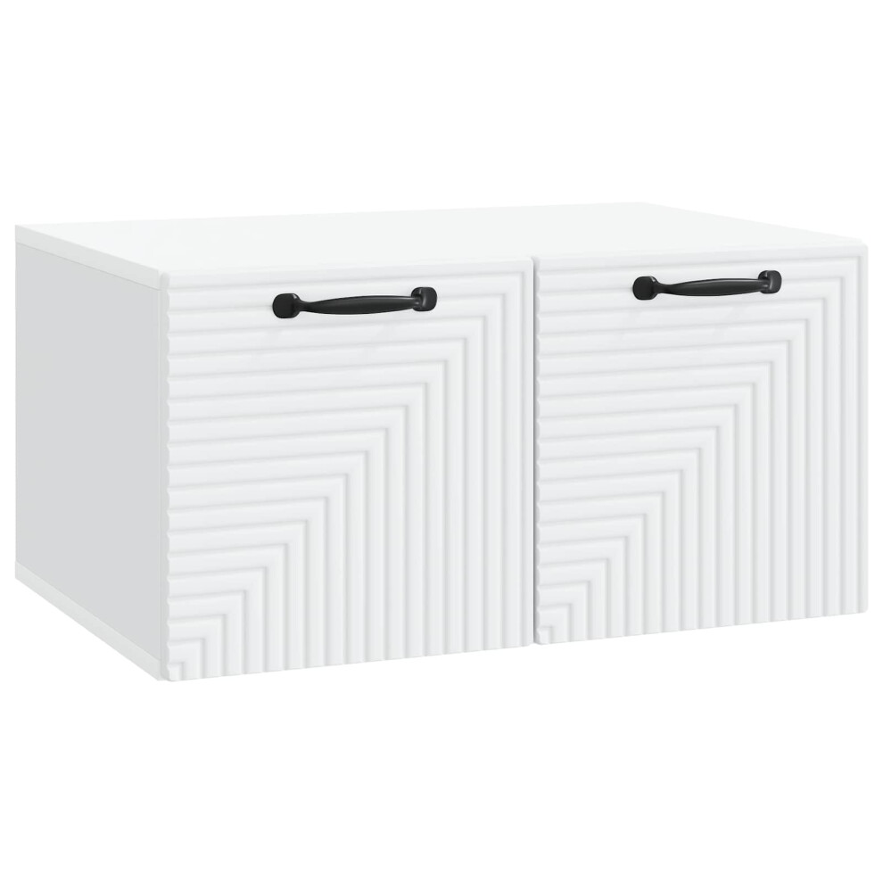 Vidaxl Wall-Mounted Tv Cabinet White 59.5 X 41 X 30 Cm Engineered Wood
