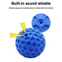 (Blue Small Size) Squeaky Dog Rubber Toy Bite-resistant Pet Dog Chewing Toy Elastic Pet Tooth Cleaning Toys