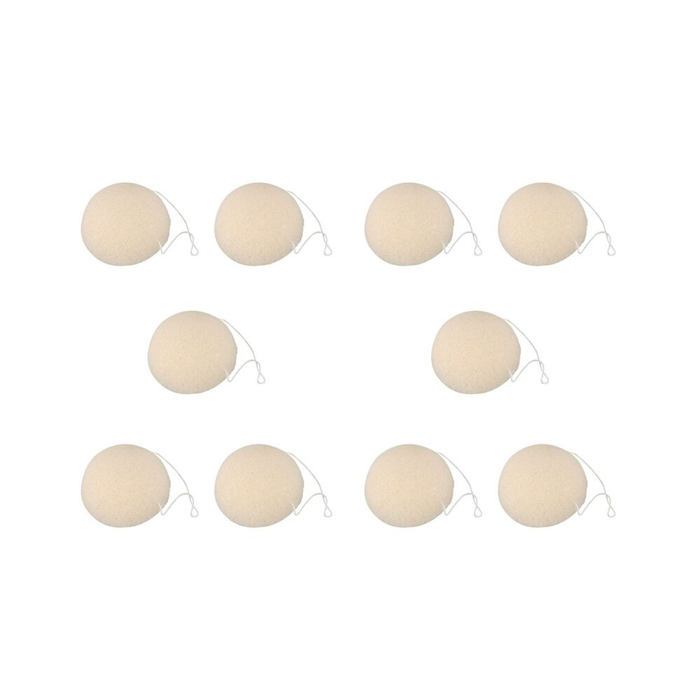 10X Face Natural Konjac Cleaning Sponge - White