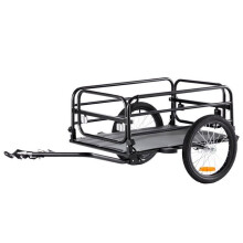 Remorque de vélo, capacité de charge de 72,5 kg, chariot de vélo, rangement compact pliable