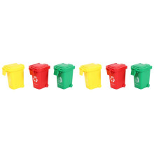 Toy Vehicles Garbage Truck's Trash Cans, 6 Pack Toy Garbage Truck Replacement Parts, Simulated Trash Can