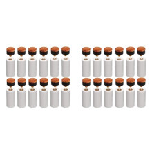 24 Sets 12MM Billiard Pool Cue Tips Brass Screw Replacement Tips with Pool Cue Ferrule for Snooker Pool Cues