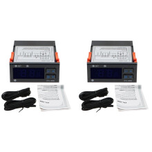 2X ETC-3000 Termoregolatore Frigorifero Termostato Regolatore Termoregolatore NTC Doppio Sensore 220V 40 % Off