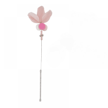 Cat Teaser Wand Set with Feathers Ribbons and Bells
