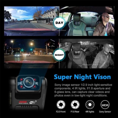 Auto Wifi Camera Dubbele Dashboard FHD 4K GPS Videorecorder Dashcam 2