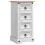 VidaXL vidaXL Bedside Table Corona White 35 x 32.5 x 74 cm Solid Pine Wood 2