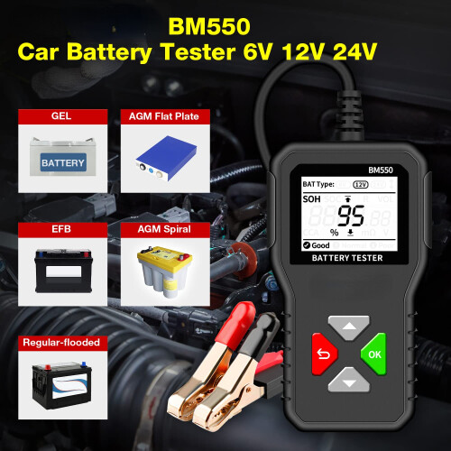 BM550汽车蓄电池测试仪 6V/12V/24V 100–2000CCA 1