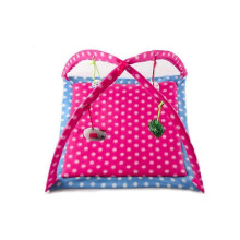 (Honeybee 44x44x34CM) Funny Cat Play Tent With Hanging Ball Toys Balls Cat Bed Tent Kitten Mat Exercise Activity Playing Blanket Portable Pet Supplies