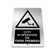 B039 CCTV IN OPERATION ON THESE PREMISES Aluminium Composite Plaque Sign