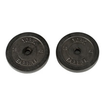 York Fitness Cast Iron Discs, Black, 2 x 7.5kg