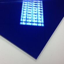 CrestGlass 3mm Blue 2424 Plaskolite Mirror Acrylic Sheet A5 210 x 148 Perspex Mirror Plastic Safety Mirror
