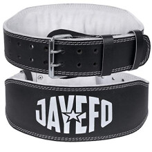 Jayefo Leather Buckle Weightlifting Lumbar Support Safety Belt Back Brace Workout Training Powerlifting Bodybuilding for Men & Women | Medium