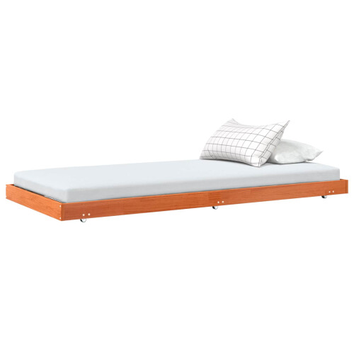 VidaXL vidaXL Bed Frame Wax Brown 90 x 200 cm Solid Pine Wood 2