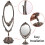 SUMTree Vintage Oval Double Sided Rotatable Dressing Mirror - Desktop & Tabletop (Large, Red Bronze) 4