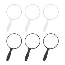 HugeDE 10 Pcs Small Handheld Mirrors Travel Makeup Hand Mirrors Potable Cosmetic Mirrors Plastic Vanity Mirrors with Handle White Black