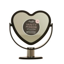 Upper Canada Black Blush Heart Vanity 5x Magnifying Mirror Danielle Creations, DC9445BKHRT