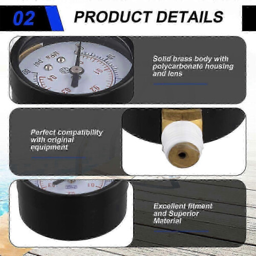 2Pcs Filter Pressure Gauge for Hayward Pro Series Sand Filter Model