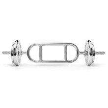 SUNNYNEST Chrome Tricep Weight Bar 34″ Curved Chrome Tricep Barbell for Strength Training Anti Slip Knurled Grip Durable Steel Tricep Curl Bar Home