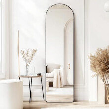 SUNNYNEST Full Length Mirror 150x40 cm – Arched Body Mirror with Aluminum Frame Large Wall or Standing Mirrors Hanging Leaning or Freestanding