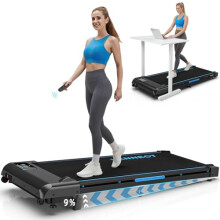 4 in 1 Walking Pad with 9% Incline, 1-10KM/H Walking Treadmill for Home with 330LBS Capacity, 2.75HP Upgraded Portable Under Desk Running Machine with